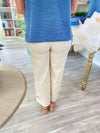 High Rise Cuffed Wide Leg Pants