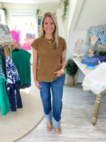 Short Sleeve Crew Neck Sweater