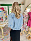 Zipper Front Denim Jacket