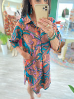 Gabriella 3/4 Sleeve Shirt Dress