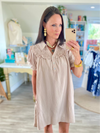 Textured Smocked Bust Mini Dress