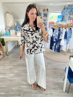 Tummy Control Mid Rise Wide Leg Jeans