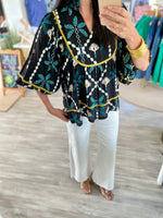 Abstract Honeycomb Print Top