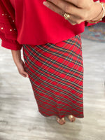 Plaid Midi Skirt