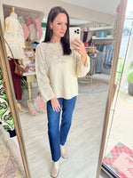 Mixed Knit Lightweight Sweater