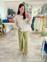 Lightweight Front Pocket Long Sleeve Pullover Sweater