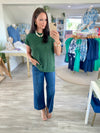 Short Sleeve Crew Neck Sweater