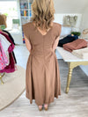 Ruched Waist Midi Dress