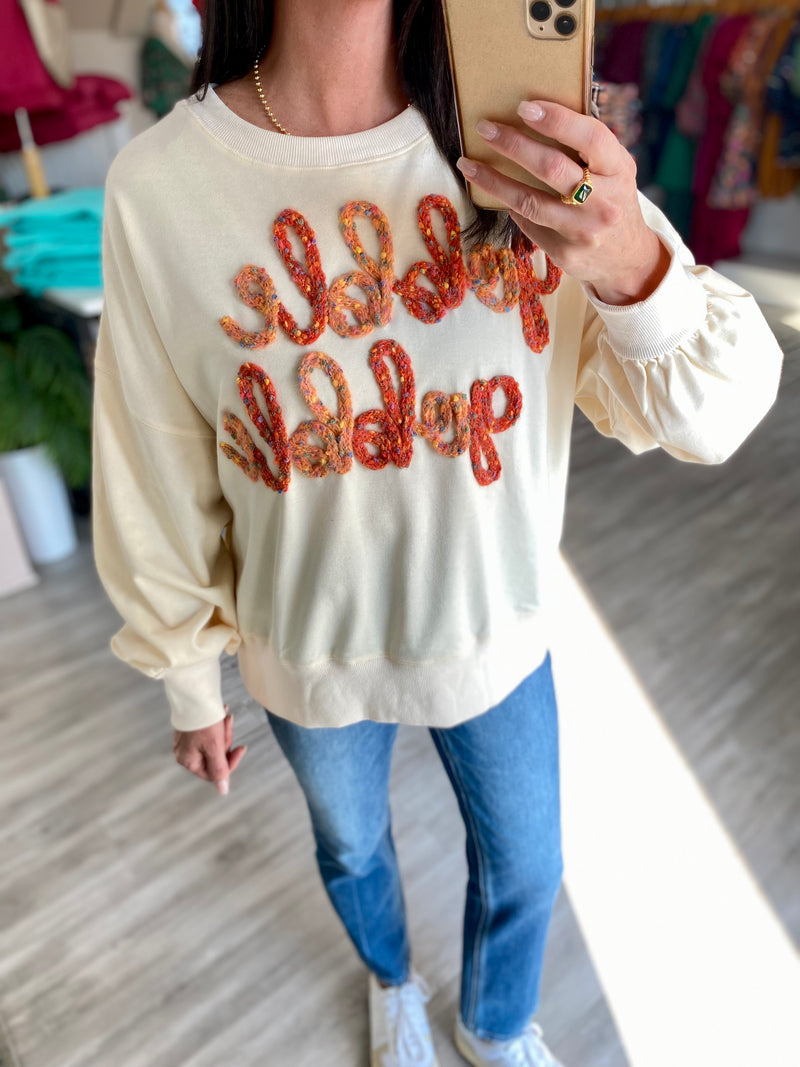 GOBBLE Pom Pom Sweatshirt