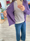 Striped Knit & Cardigan Combo Sweater