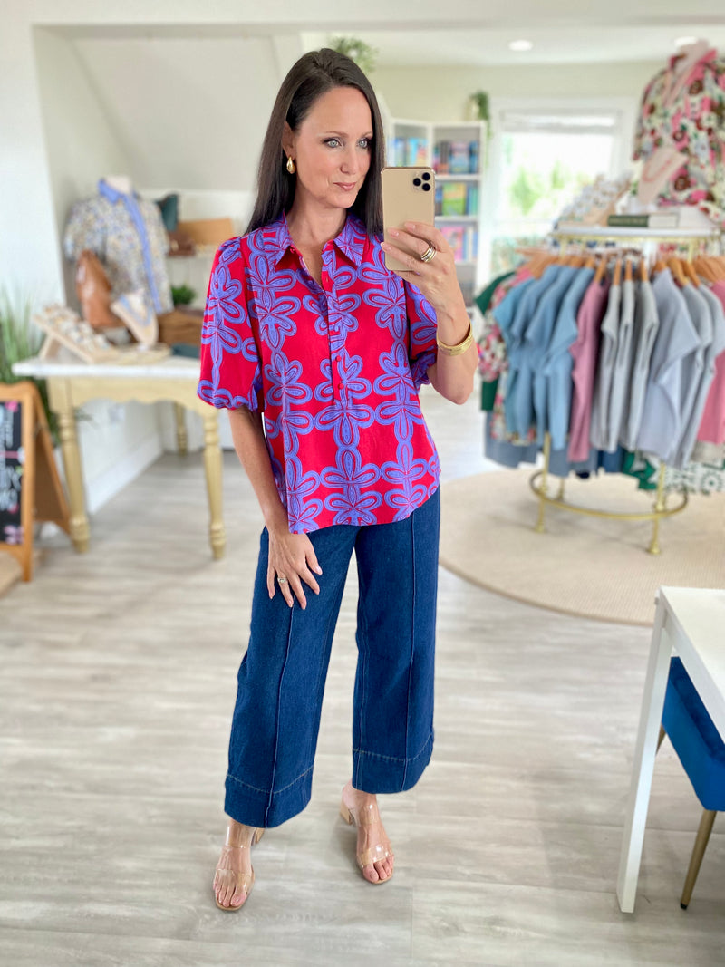 Rory Floral Jacine Collared Shirt