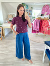 Short Sleeve Polka Dot Sweater