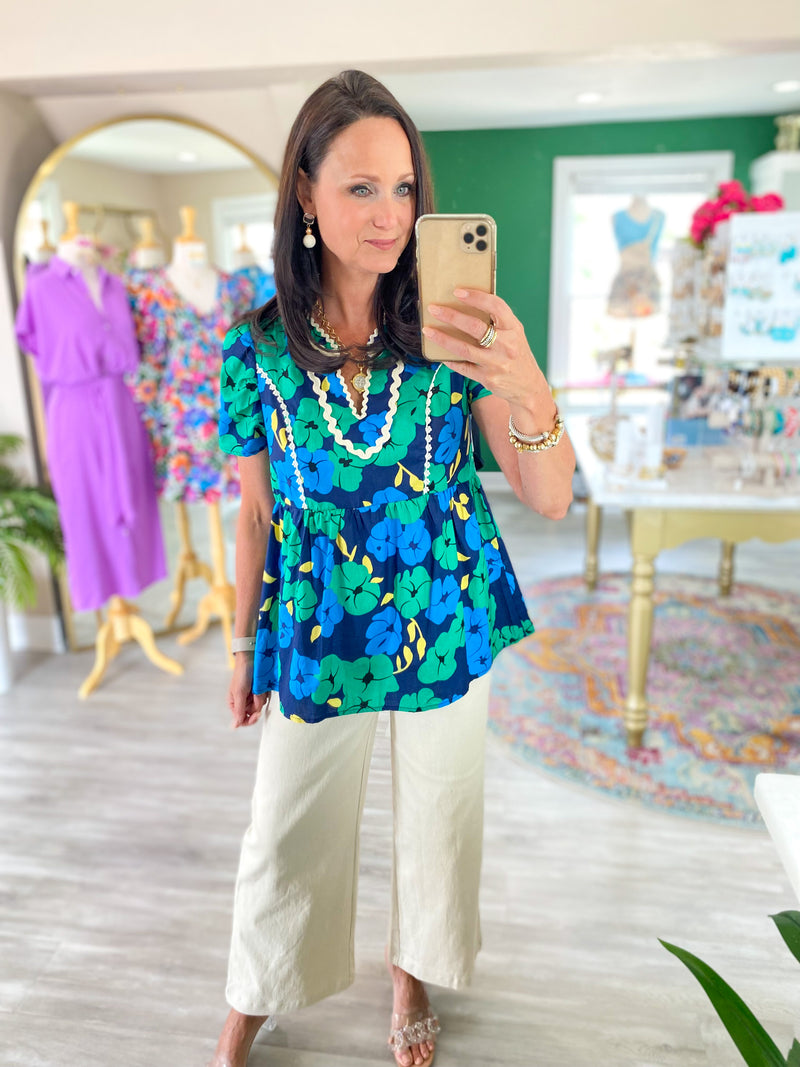 Mid Rise Wide Leg Pants