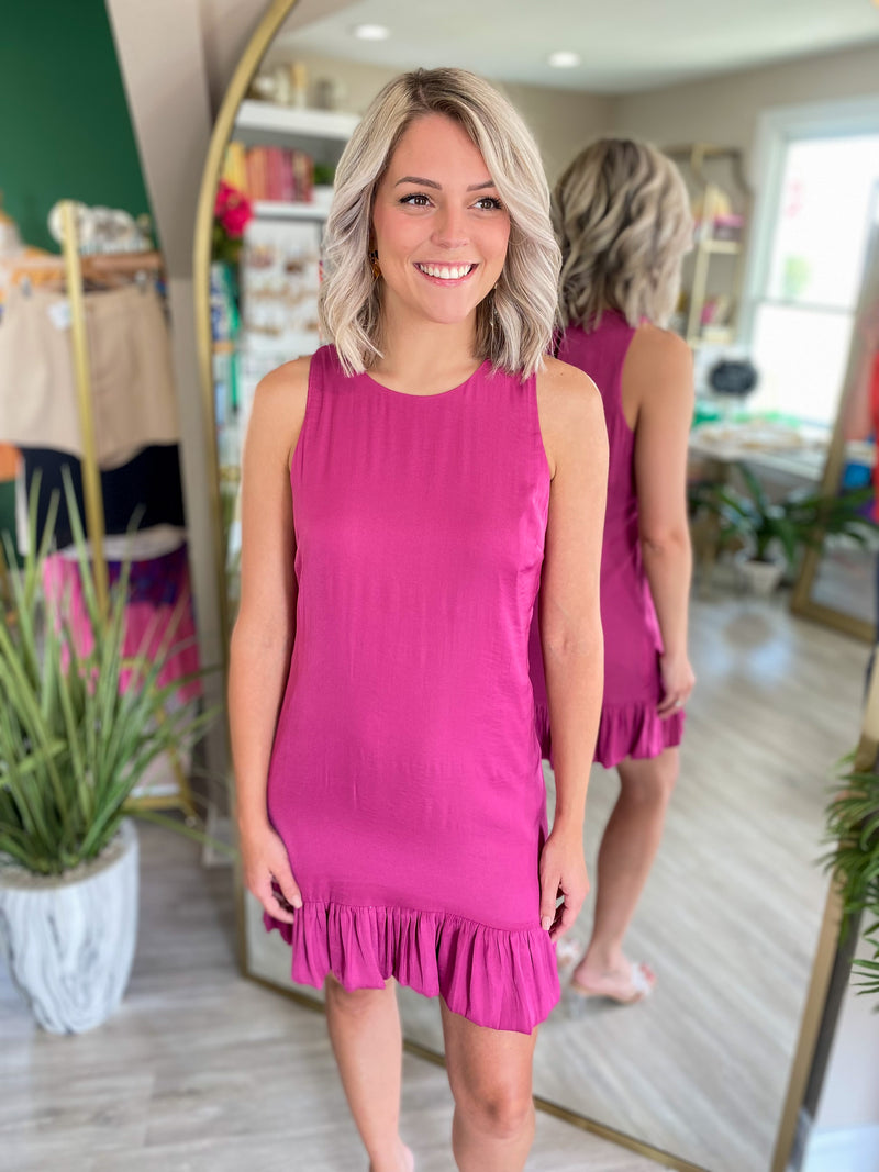 Sleeveless Bubble Hem Dress