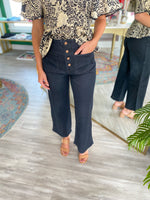 Wide Leg Button Up Jeans