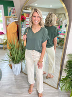 Wide Leg Button Up Jeans