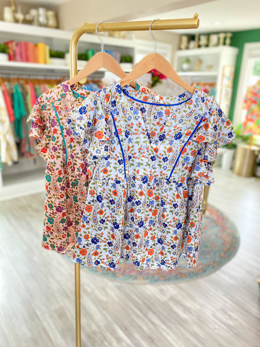 Floral Print Satin Babydoll Top