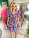 Santa Elena Leones Smocked Mini Dress