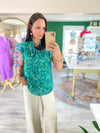 Rainier Paisley Cassius Tie Neck Blouse