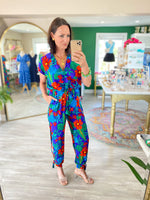 Summer Night Dolman Sleeve Tie Ankle Jumpsuit