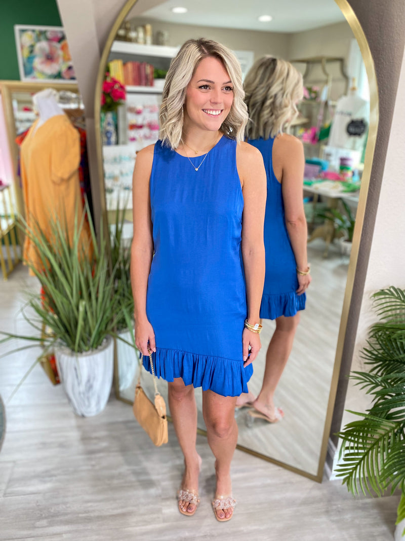 Sleeveless Bubble Hem Dress