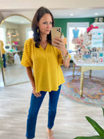 Mixed Material Cotton Gauze Top