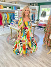 Bold Abstract Print Midi Dress