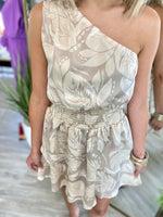 Gardenia Satin One Shoulder Dress