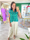 Rainier Paisley Cassius Tie Neck Blouse